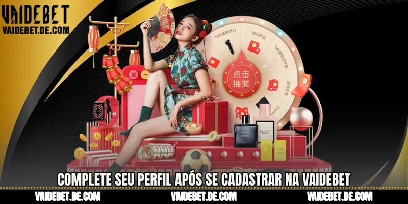 Complete seu perfil após se cadastrar na Vaidebet