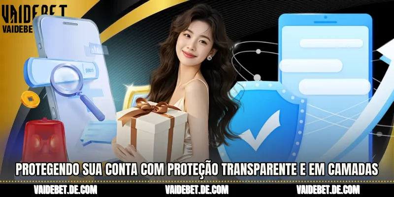 Protegendo sua conta com proteção transparente e em camadas