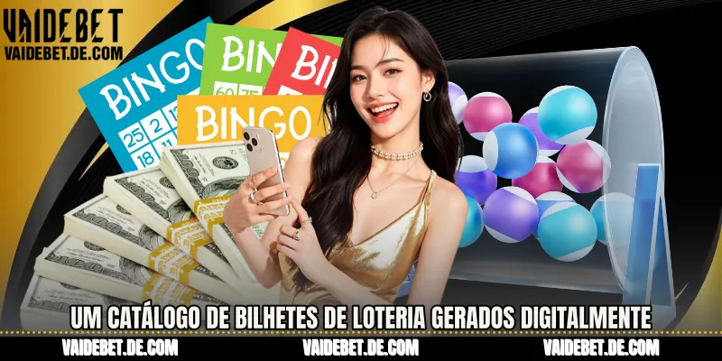 Um catálogo de bilhetes de loteria gerados digitalmente